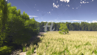 Digital Arts titled "Field" by Iurii Olkhovskii, Original Artwork, 3D Modeling