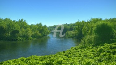 Digital Arts titled "River" by Iurii Olkhovskii, Original Artwork, 3D Modeling