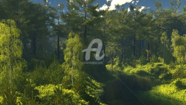 Digital Arts titled "Forest" by Iurii Olkhovskii, Original Artwork, 3D Modeling