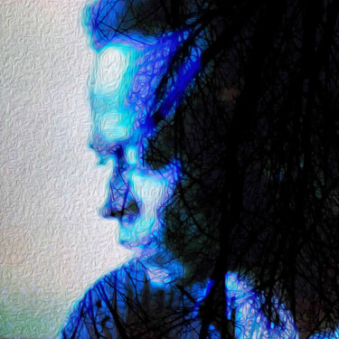 Цифровое искусство под названием "Miles, Blue in green" - Artusnow, Подлинное произведение искусства, Цифровой коллаж Устано…