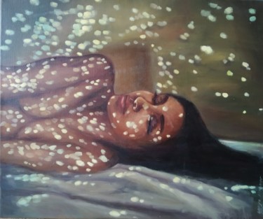 Malerei mit dem Titel "Sleeping Beauty" von Tanya Kreymer, Original-Kunstwerk, Öl
