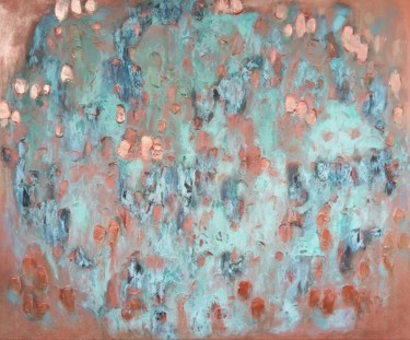 Copper Landscape, interior design Peinture intitulée "Copper Landscape, i…" par Tanya Kreymer, Œuvre d'art originale, Pigments