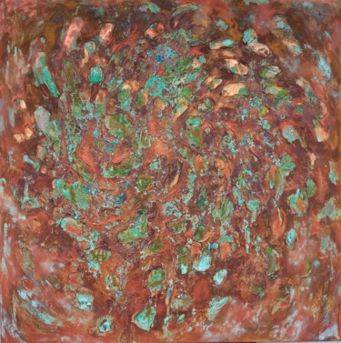 Peinture intitulée "Copperlandscape Ros…" par Tanya Kreymer, Œuvre d'art originale, Pigments