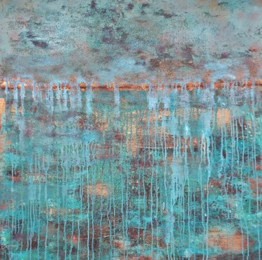 Malerei mit dem Titel "It's raining on the…" von Tanya Kreymer, Original-Kunstwerk, Acryl
