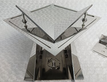 Sculpture titled "T3" by Interstellar Oz, Original Artwork, Stainless Steel
