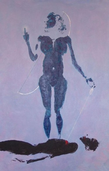 Peinture intitulée "Artemis and Akteon…" par Empreintes Intimes, Œuvre d'art originale, Huile