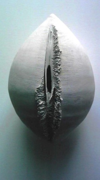 Sculpture intitulée "Vulve 13 Céline Boi…" par Empreintes Intimes, Œuvre d'art originale, Céramique