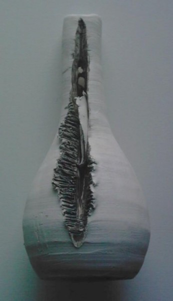 Sculpture intitulée "Vulve 18  Céline Bo…" par Empreintes Intimes, Œuvre d'art originale, Céramique