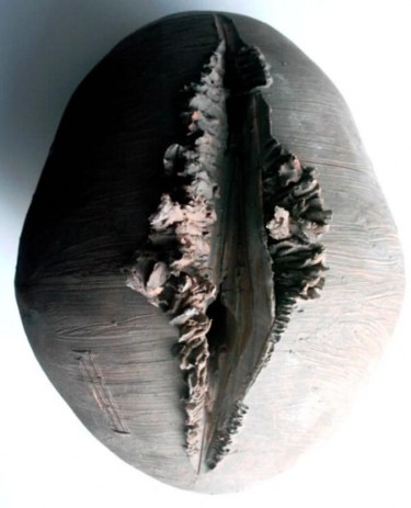 Sculpture intitulée "Vulve 19  Céline Bo…" par Empreintes Intimes, Œuvre d'art originale, Céramique
