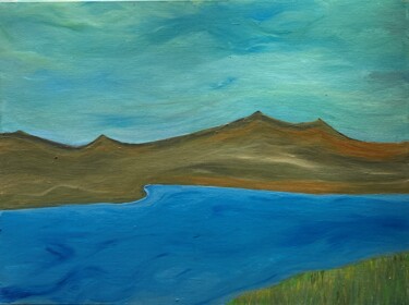 Painting titled "Mont Cenis" by Philippe Collinet, Original Artwork, Acrylic Mounted on Wood Stretcher frame