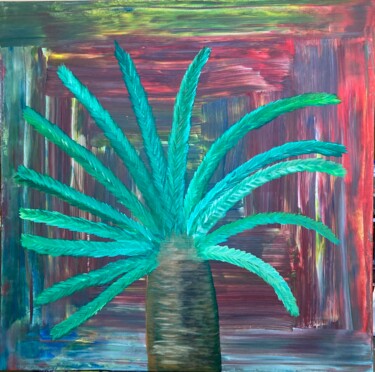 Картина под названием "Le palmier" - Philippe Collinet, Подлинное произведение искусства, Акрил Установлен на Деревянная рам…