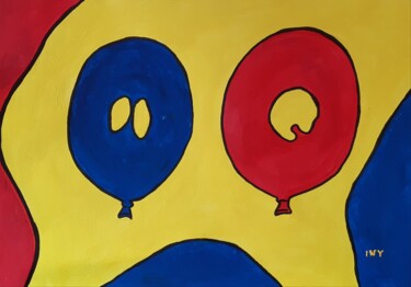 Peinture intitulée "Les ballons" par Iny Ink, Œuvre d'art originale, Acrylique