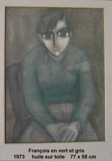 Peinture intitulée "François en vert et…" par Ioana, Œuvre d'art originale, Huile