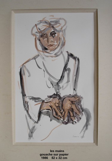 Peinture intitulée "les mains" par Ioana, Œuvre d'art originale, Huile
