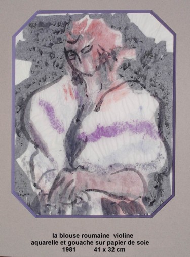 Картина под названием "blouse roumaine vio…" - Ioana, Подлинное произведение искусства, Масло