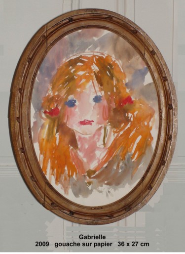 Peinture intitulée "Gabrielle" par Ioana, Œuvre d'art originale, Huile