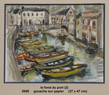 Painting titled "le fond du port (2)" by Ioana, Original Artwork, Oil