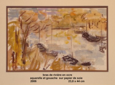 Painting titled "Bras de rivière en…" by Ioana, Original Artwork, Gouache