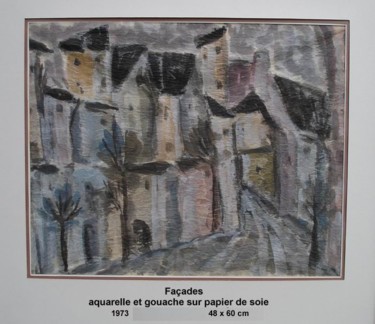 Pintura intitulada "Façades" por Ioana, Obras de arte originais, Óleo