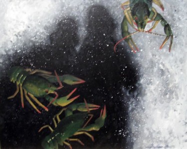 Pintura intitulada "In the shadow" por Ioana Enescu, Obras de arte originais, Óleo