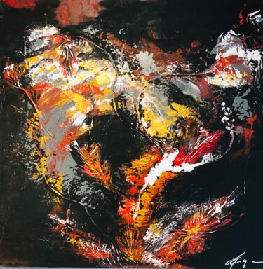 Malerei mit dem Titel "Coeur neuf" von Ioana Ruge, Original-Kunstwerk, Acryl