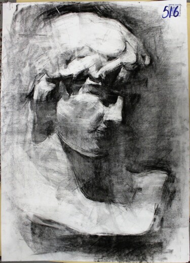 Painting titled "Gloria Eterna" by Ioannis Filippopoulos, Original Artwork, Charcoal