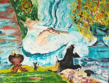 Malerei mit dem Titel ""Le Rêve d'Udine "" von Iolanda Pasquali (Yo Souris), Original-Kunstwerk, Acryl