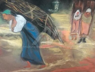 Peinture intitulée ""La moisson"" par Iolanda Pasquali, Œuvre d'art originale, Pastel