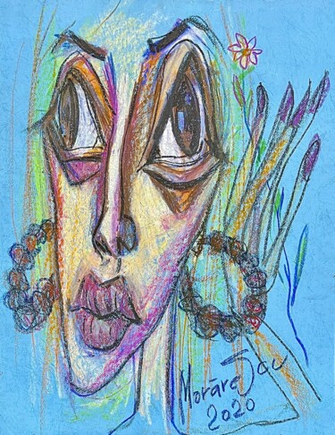 Dessin intitulée "Mirabella" par Ion Morarescu, Œuvre d'art originale, Crayon