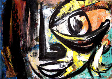 Картина под названием "I SEE YOU" - Ion Morarescu, Подлинное произведение искусства, Масло Установлен на Деревянная рама для…