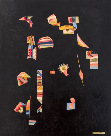 Картина под названием "Sans titre" - Jérémie Iordanoff, Подлинное произведение искусства, Масло Установлен на Деревянная рам…