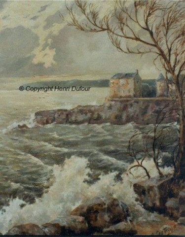 Peinture intitulée "La mer à Royan" par Henri Dufour, Œuvre d'art originale