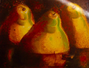 Peinture intitulée "pears mountain" par Iosef Yusupov, Œuvre d'art originale, Huile