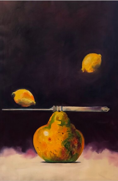 Картина под названием "Balance. Stilllife." - Iosef Yusupov, Подлинное произведение искусства, Масло