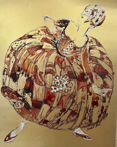 Malerei mit dem Titel "Costume  for the op…" von Iosef Yusupov, Original-Kunstwerk, Tinte