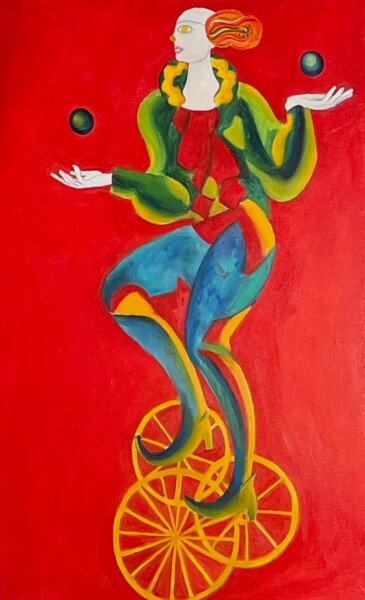 Painting titled "Cirque du Soleil" by Iosef Yusupov, Original Artwork, Oil