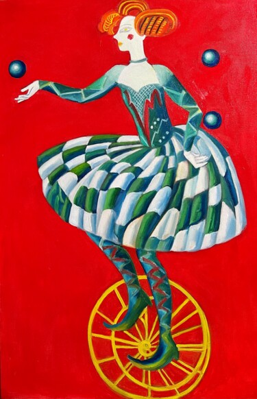 Peinture intitulée "Cirque du Soleil 2" par Iosef Yusupov, Œuvre d'art originale, Huile