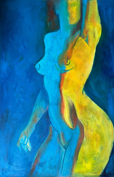 Schilderij getiteld "Nude" door Iosef Yusupov, Origineel Kunstwerk, Olie