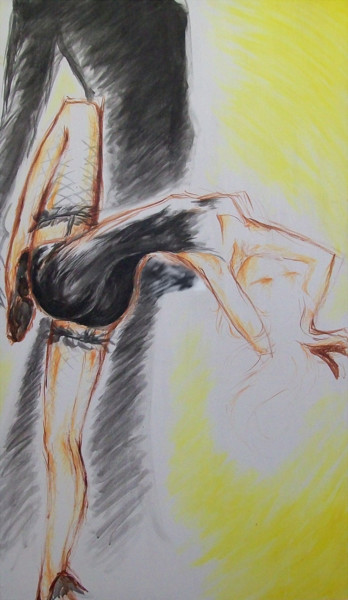 Malerei mit dem Titel "Viuda de Tango" von Io Zárate, Original-Kunstwerk, Acryl
