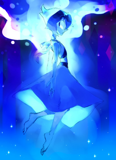 Digital Arts titled "Lapis lazuli" by Io Zárate, Original Artwork, Digital Painting