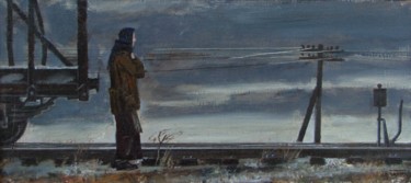 Painting titled ""Боль. 1941"" by Igor Panov, Original Artwork, Oil