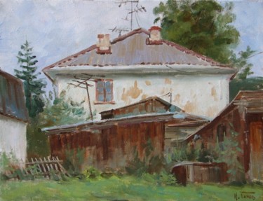 Painting titled ""В дождливый день"" by Igor Panov, Original Artwork, Oil