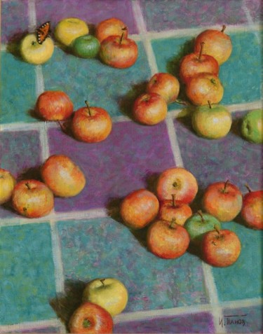 Картина под названием ""Яблоки"" - Igor Panov, Подлинное произведение искусства, Масло