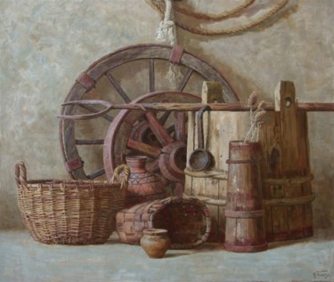 Painting titled ""Ушедший мир"" by Igor Panov, Original Artwork, Oil