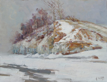 Картина под названием ""В день зимнего тум…" - Igor Panov, Подлинное произведение искусства, Масло