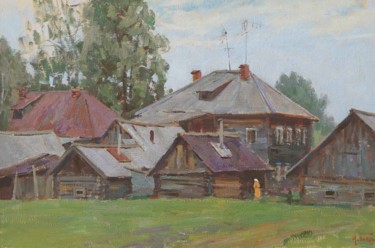 Painting titled ""Вятская провинция"" by Igor Panov, Original Artwork, Oil