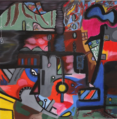 Pintura titulada "4-sumergido-en-la-o…" por Iván Porcia, Obra de arte original, Oleo