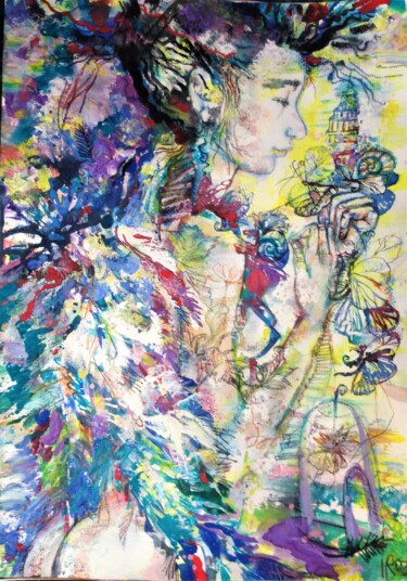 Рисунок под названием "Коллекция" - Ира Розуванова, Подлинное произведение искусства, Акрил