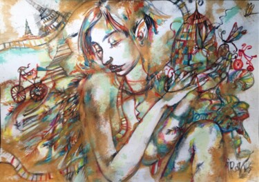 Рисунок под названием "Путешествия" - Ира Розуванова, Подлинное произведение искусства, Акрил