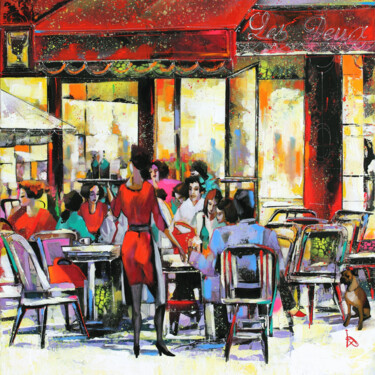 Ζωγραφική με τίτλο "Cafe Paris, limited…" από Ira Tsantekidou, Αυθεντικά έργα τέχνης, Άλλος